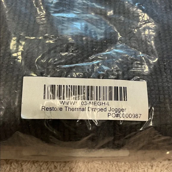 NEW LUNYA Restore Thermal Draped Jogger Mercurial Grey Heather Size Large - Picture 4 of 4